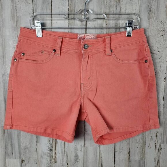 Levi's Strauss Signature Denim Shorts Salmon Pink Size 8 - Picture 1 of 6